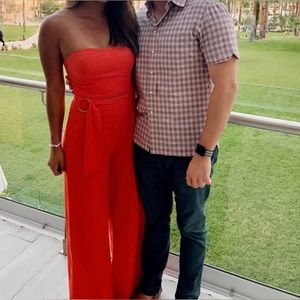 Free People Red Jumpsuit | Size 2